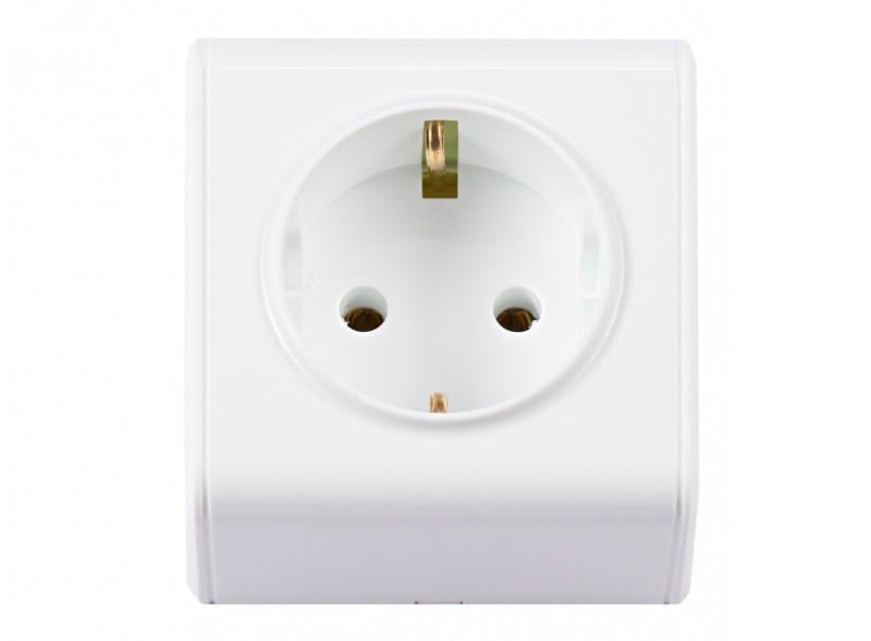 Розетка Miniature Luxel 2054 1-на с/с накладная Белый (00000038564)