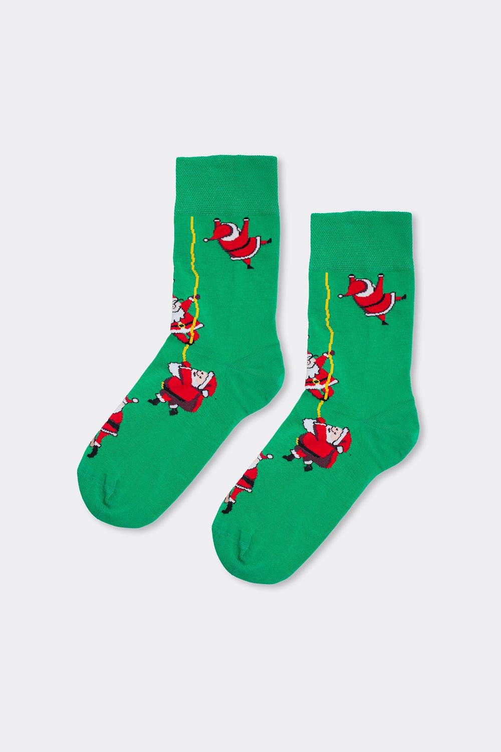 Шкарпетки чоловічі бавовняні Giulia MS3 NEW YEAR 2601 р. 39-42 Green-green (31034026)