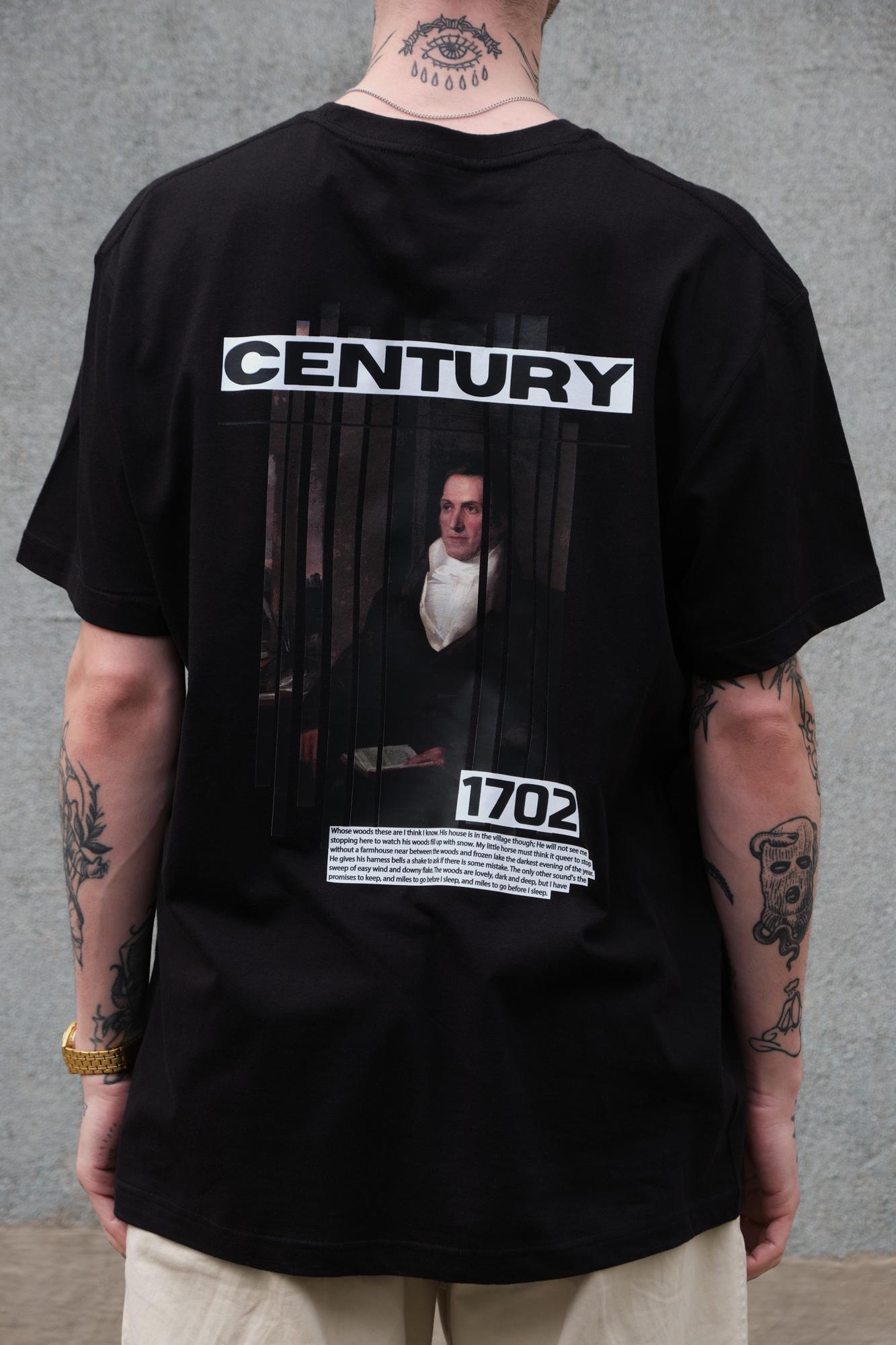 Футболка чоловіча Without Century з принтом оверсайз S/M Black (S8049270) - фото 4 Футболка чоловіча Without Century з принтом оверсайз S/M Black (S8049270) - фото 4