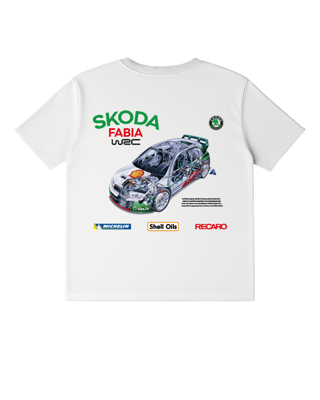 Футболка MEAN LTD Skoda Fabia WRC S Белый (MLD0018266)