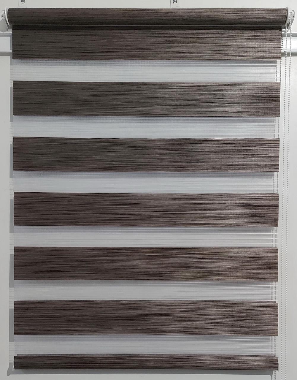 Рулонная штора день-ночь Miranda ВМ-3004 117,5х130 см Графит (ВМ-3004-22)