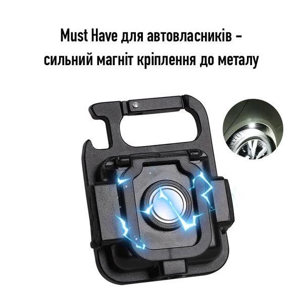 Фонарь-брелок аккумуляторный Rechargeable Keychain LED Mini COB USB с магнитом и карабином (1020) - фото 2