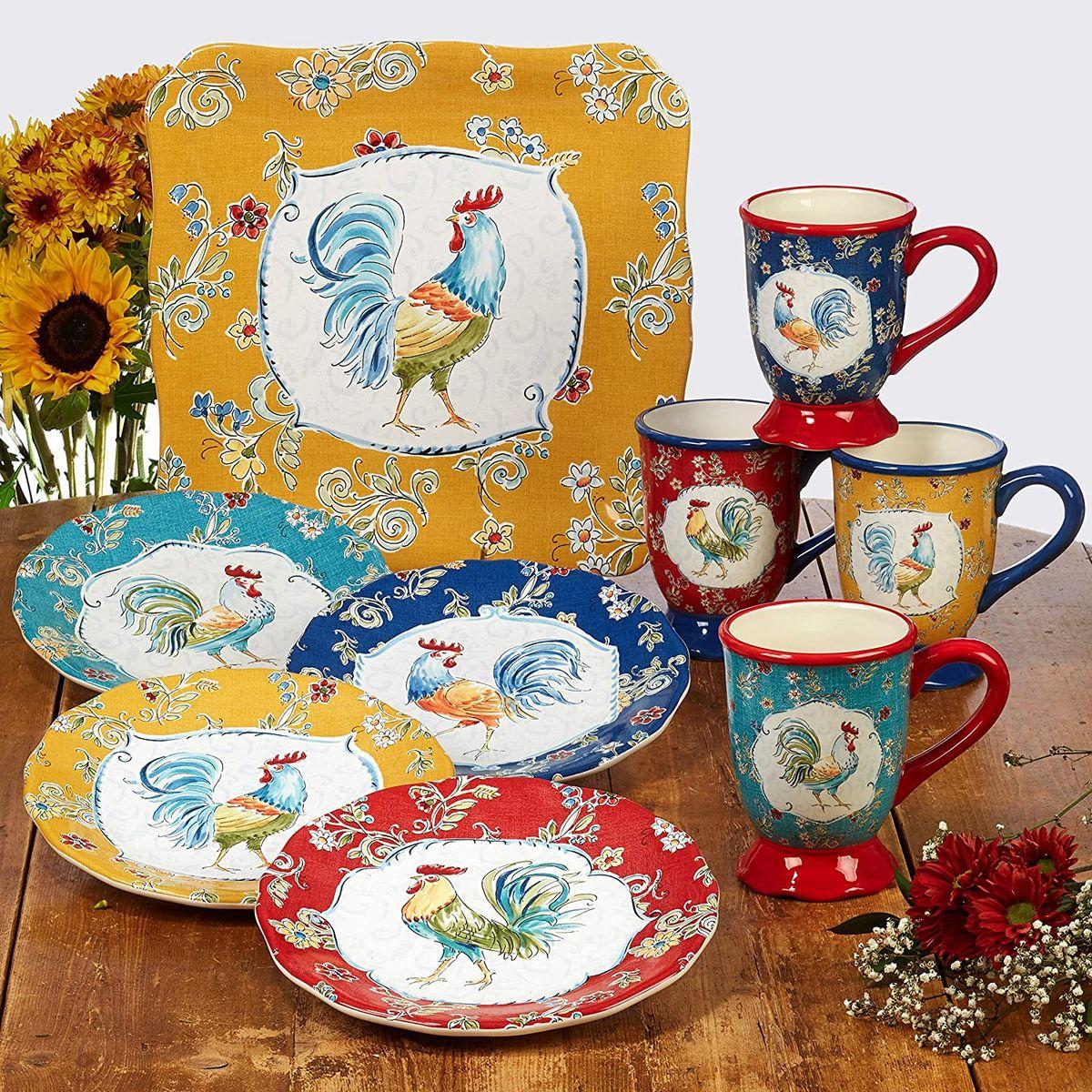 Блюдо з хвилястим краєм Certified International Ранок на хуторі з кераміки 31,8х31,8 см Жовтий (28065) - фото 2 Блюдо з хвилястим краєм Certified International Ранок на хуторі з кераміки 31,8х31,8 см Жовтий (28065) - фото 2