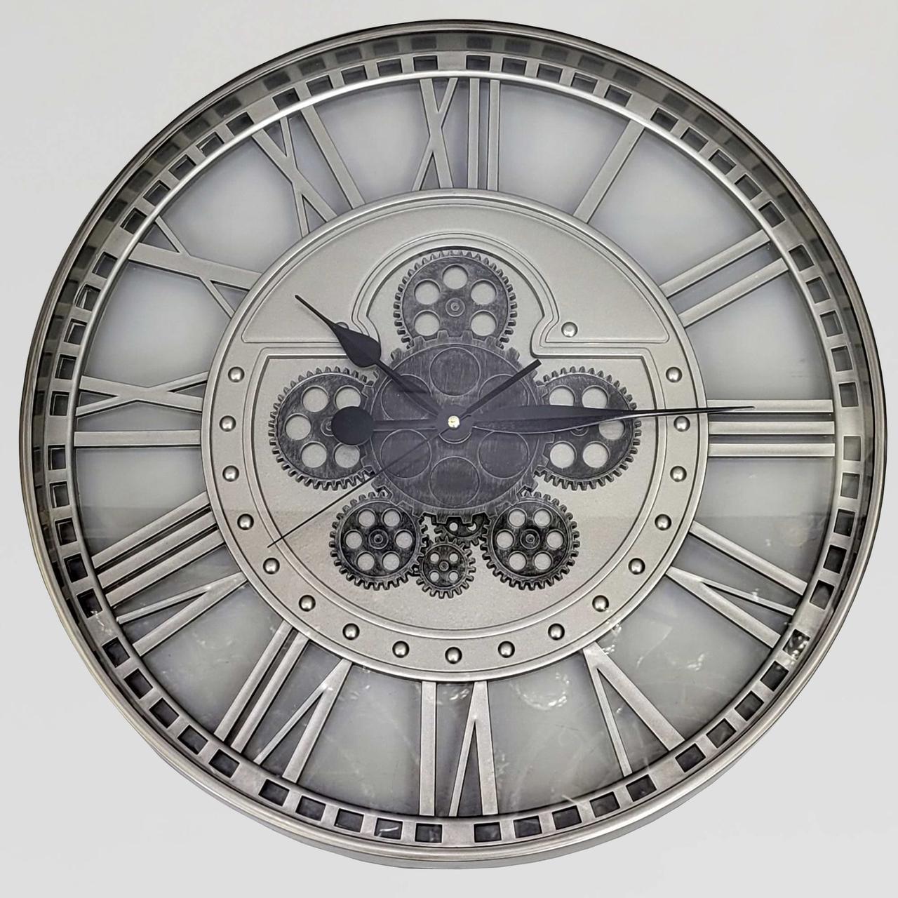 Часы настенные бесшумные OV-0042 51 см с открытым механизмом шестернями/колесиками под старину (2861666937)