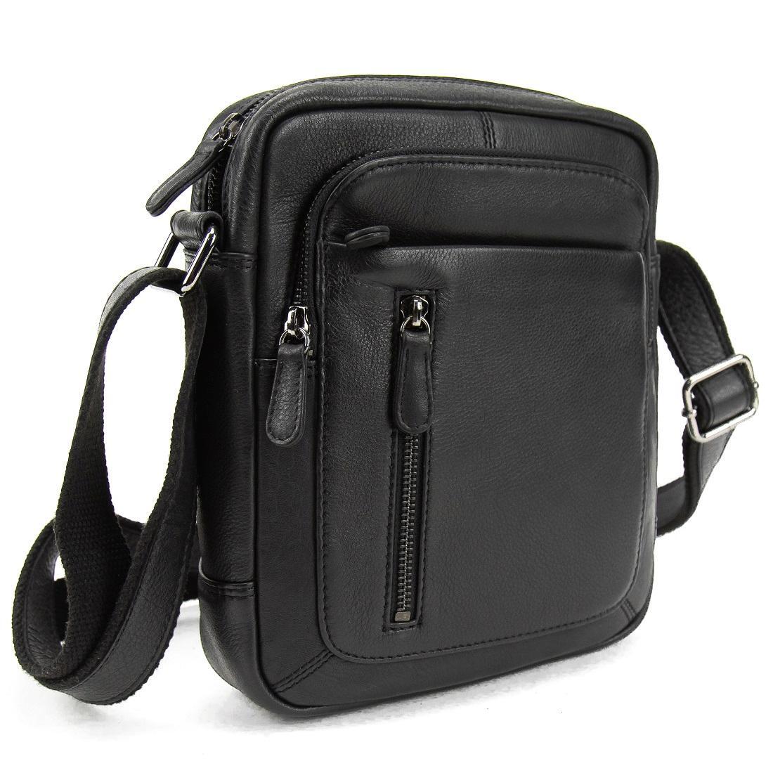 Мужская сумка через плечо Royal Bag R-10955A Черный (7692)