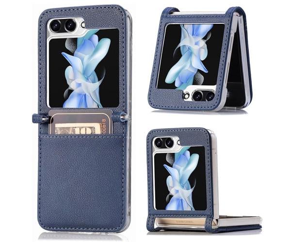 Чохол-накладка Omeve Leather Case для Samsung Galaxy Flip6 Синій
