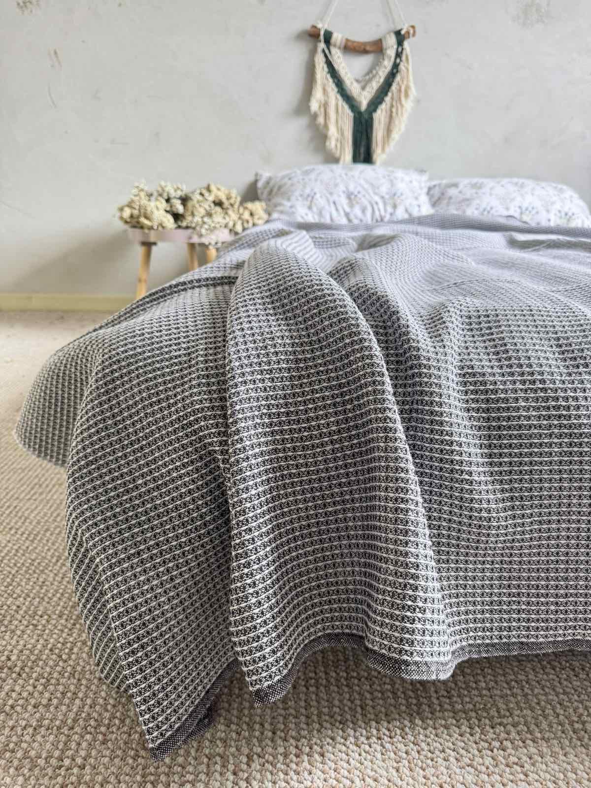 Простирадло вафельне ZEINTEX бавовняне 200х220 см Коричневий (26417524) - фото 10