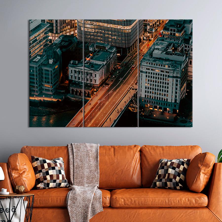 Картина город Вечерний Лондон 156x100 см (A615-3)