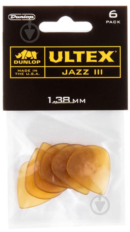 Медиаторы Dunlop 427P1.38 Ultex Jazz III Player's Pack 1.38 mm (6 шт.)