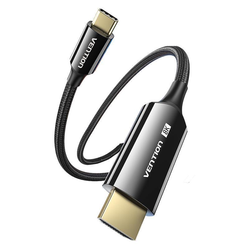 Кабель Vention USB-C на HDMI 8K 60Гц 4K 144Гц HDMI 2.1 Dynamic HDR 2 м Черный (CRCBH)