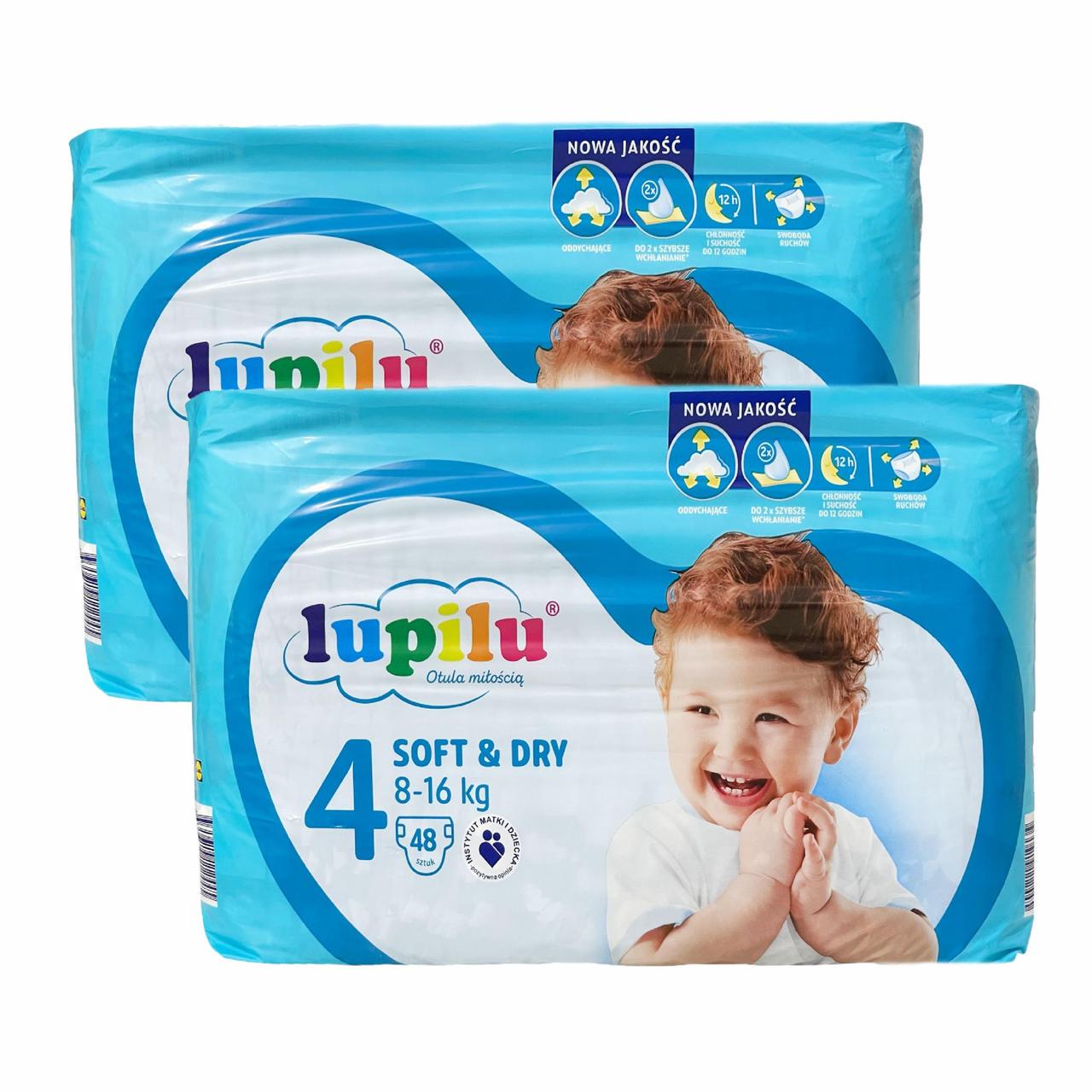 Підгузки Lupilu soft & dry 4 Maxi 8-16 кг 96 шт. (2734368689)