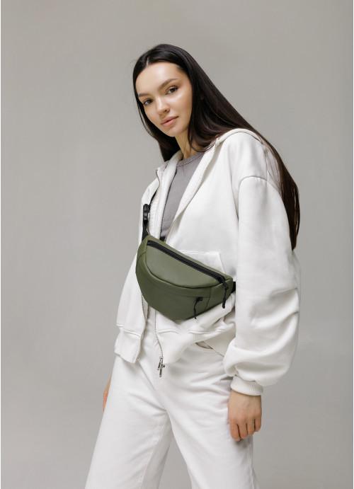 Поясная женская сумка Sambag экокожа/водостойкая Хаки (2618898447) - фото 2 Поясная женская сумка Sambag экокожа/водостойкая Хаки (2618898447) - фото 2