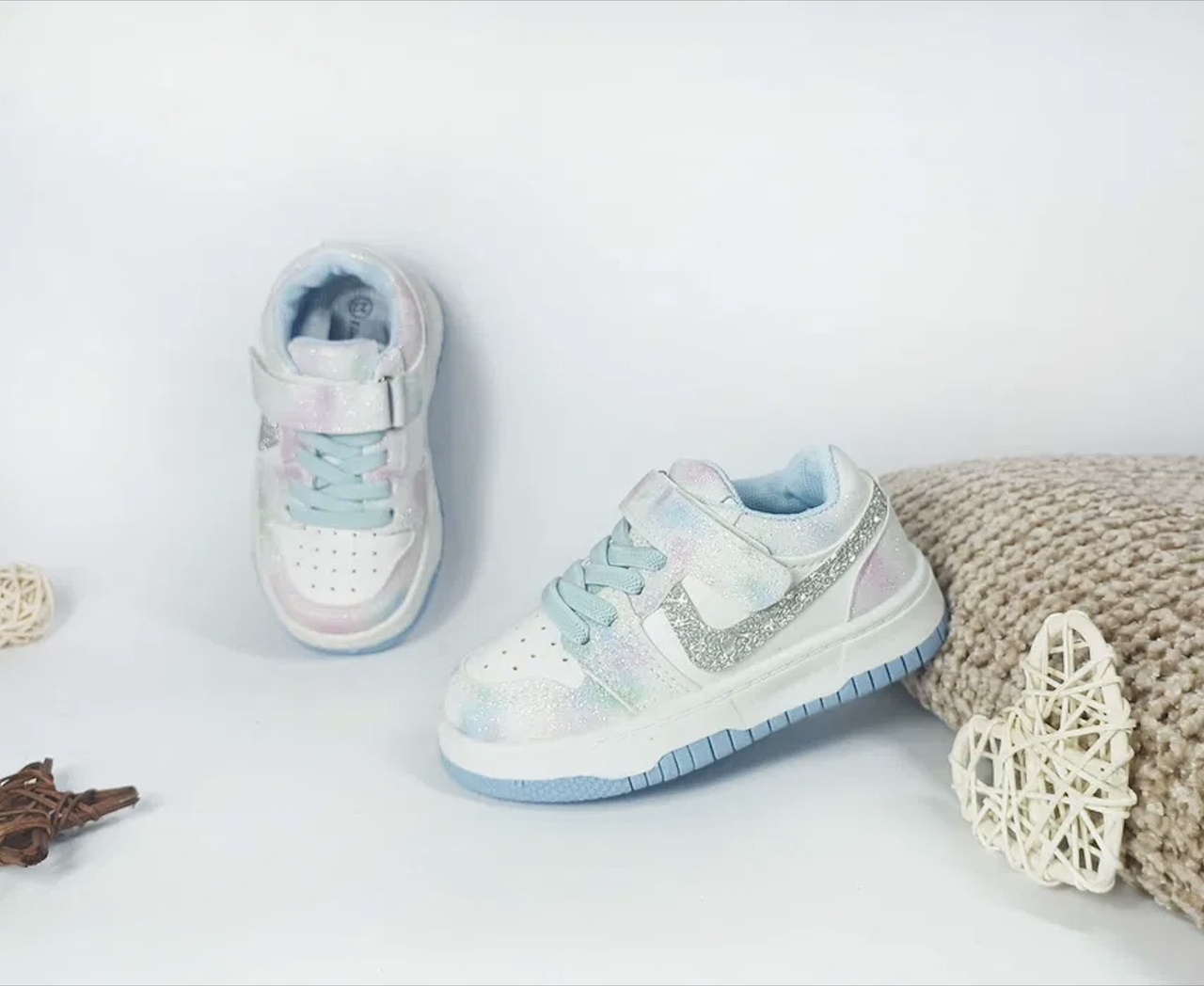 Кроссовки для девочки Леопард AB17 р. 23 14 см Серый/Зеленый (1751012488)