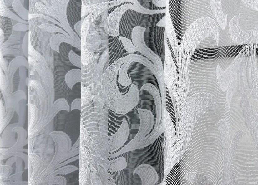 Тюль жаккард с принтом 1,2 м Белый (1599т) - фото 3 Тюль жаккард с принтом 1,2 м Белый (1599т) - фото 3