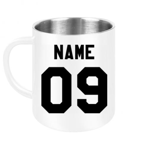 Чашка металлическая Ваша фамилия и номер 300 мл Белый (13735225-1-38315) - фото 1 Чашка металлическая Ваша фамилия и номер 300 мл Белый (13735225-1-38315) - фото 1