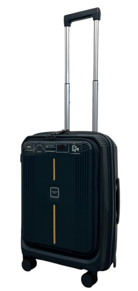 Чемодан малый под ручную кладь Airtex 647 полипропилен S Темно-зеленый - фото 1