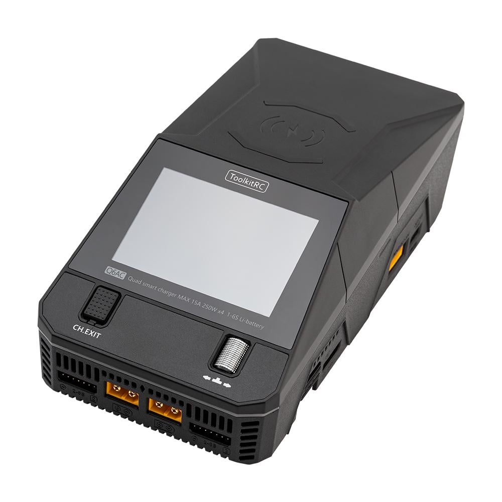 Зарядное устройство ToolkitRC Q6AC 1000W 15A на 4 канала 1-6S (548062)