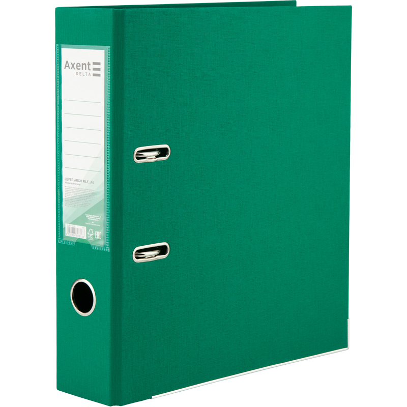 Папка-регистратор двусторонняя PP D1712-04C 75 см собранная Зеленый (4250804808586)