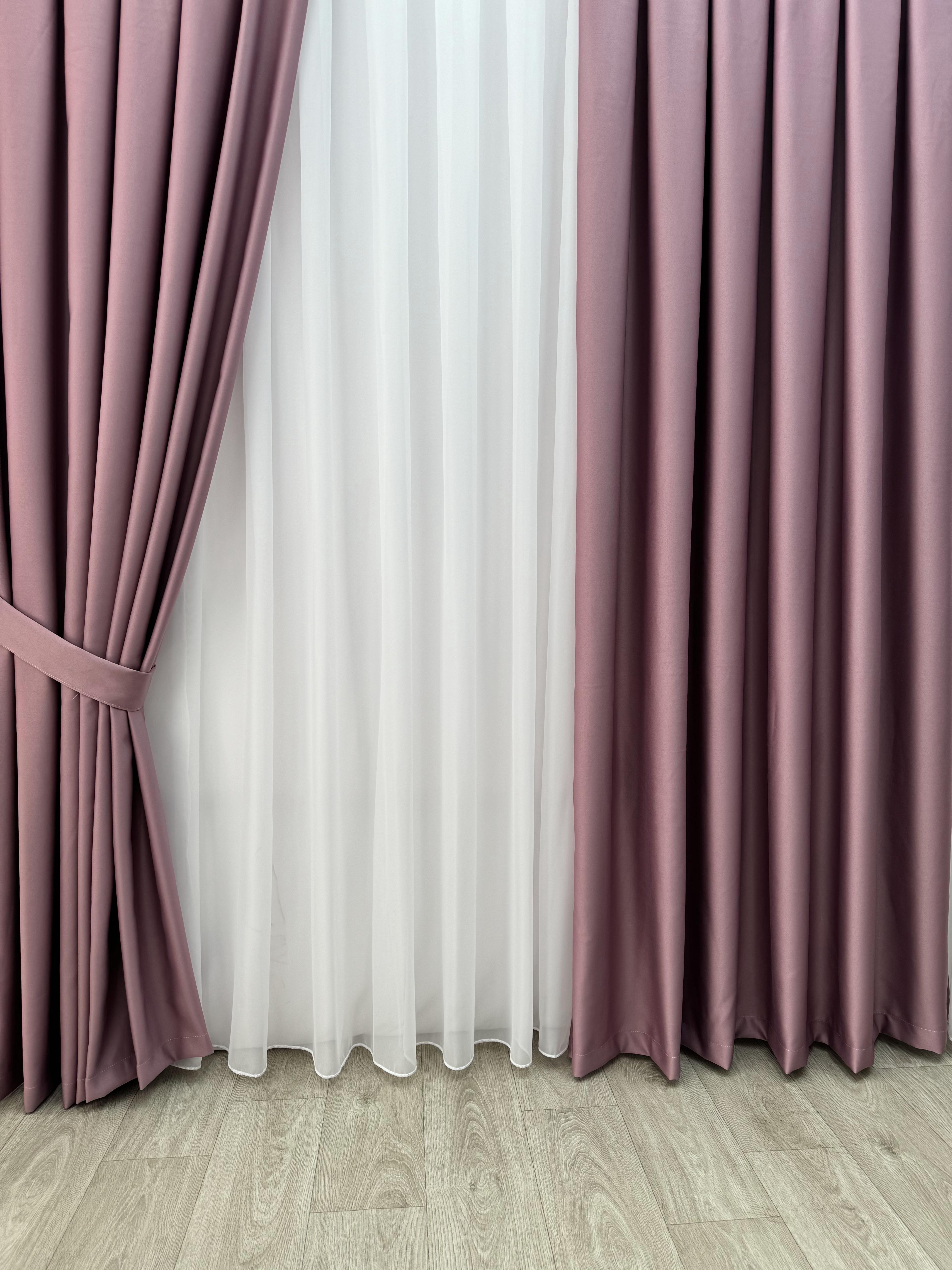 Штора блекаут на тесьме 6 см 200х250 см Лавандовый (11917174)