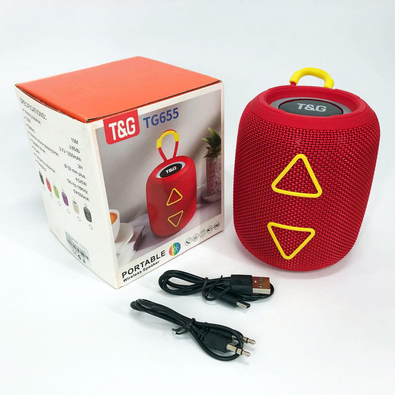 Колонка портативна з RGB підсвічуванням та ремінцем TG655 5W Червоний - фото 8 Колонка портативна з RGB підсвічуванням та ремінцем TG655 5W Червоний - фото 8