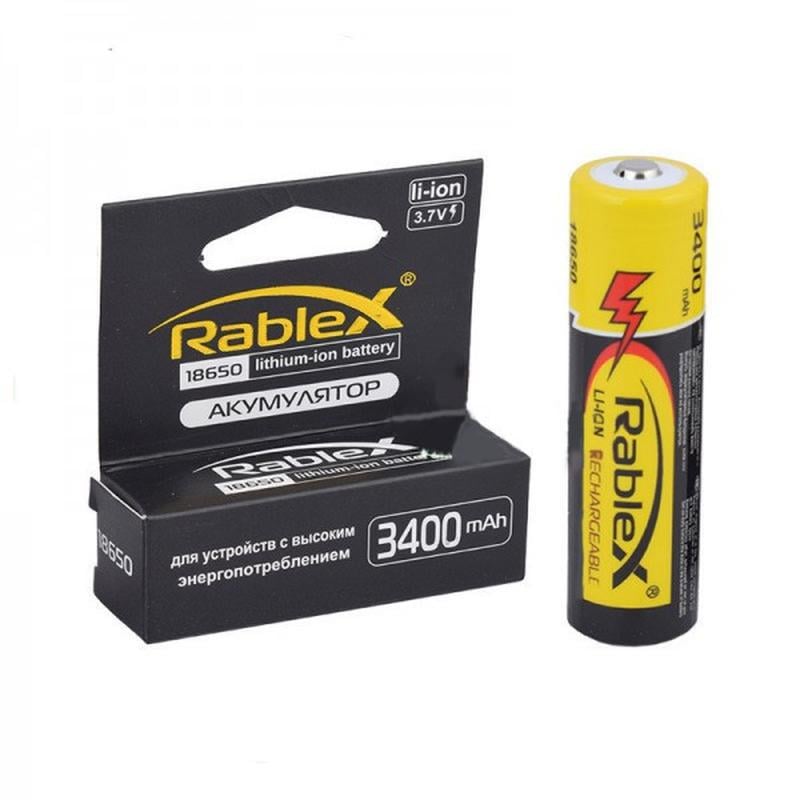 Аккумулятор Rablex 18650 Li-ion 3400 mAh Черный/Желтый