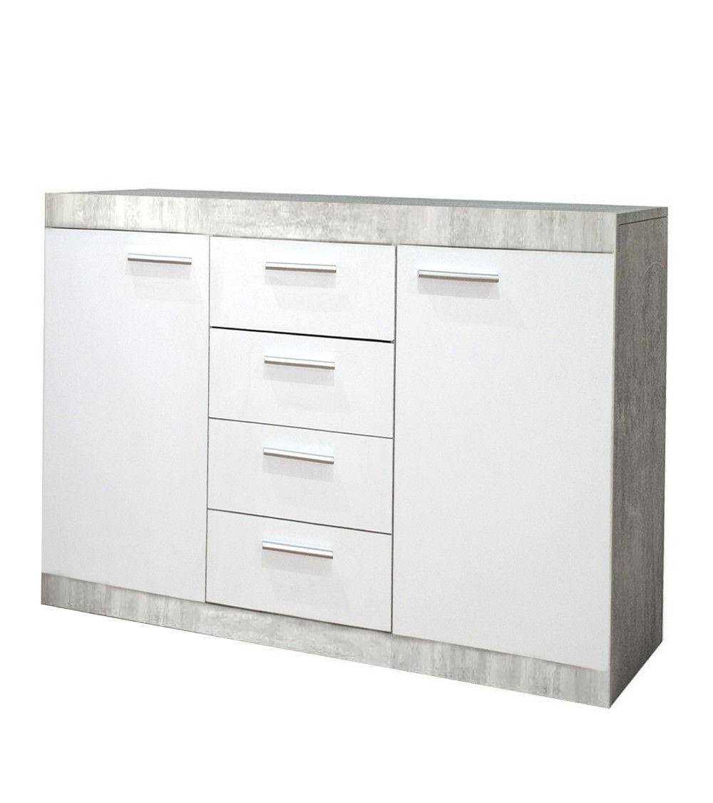 Комод Gerbor KOM2D4S Кетлін ЛДСП Бетон/Німфея альба (8005149) - фото 6 Комод Gerbor KOM2D4S Кетлін ЛДСП Бетон/Німфея альба (8005149) - фото 6