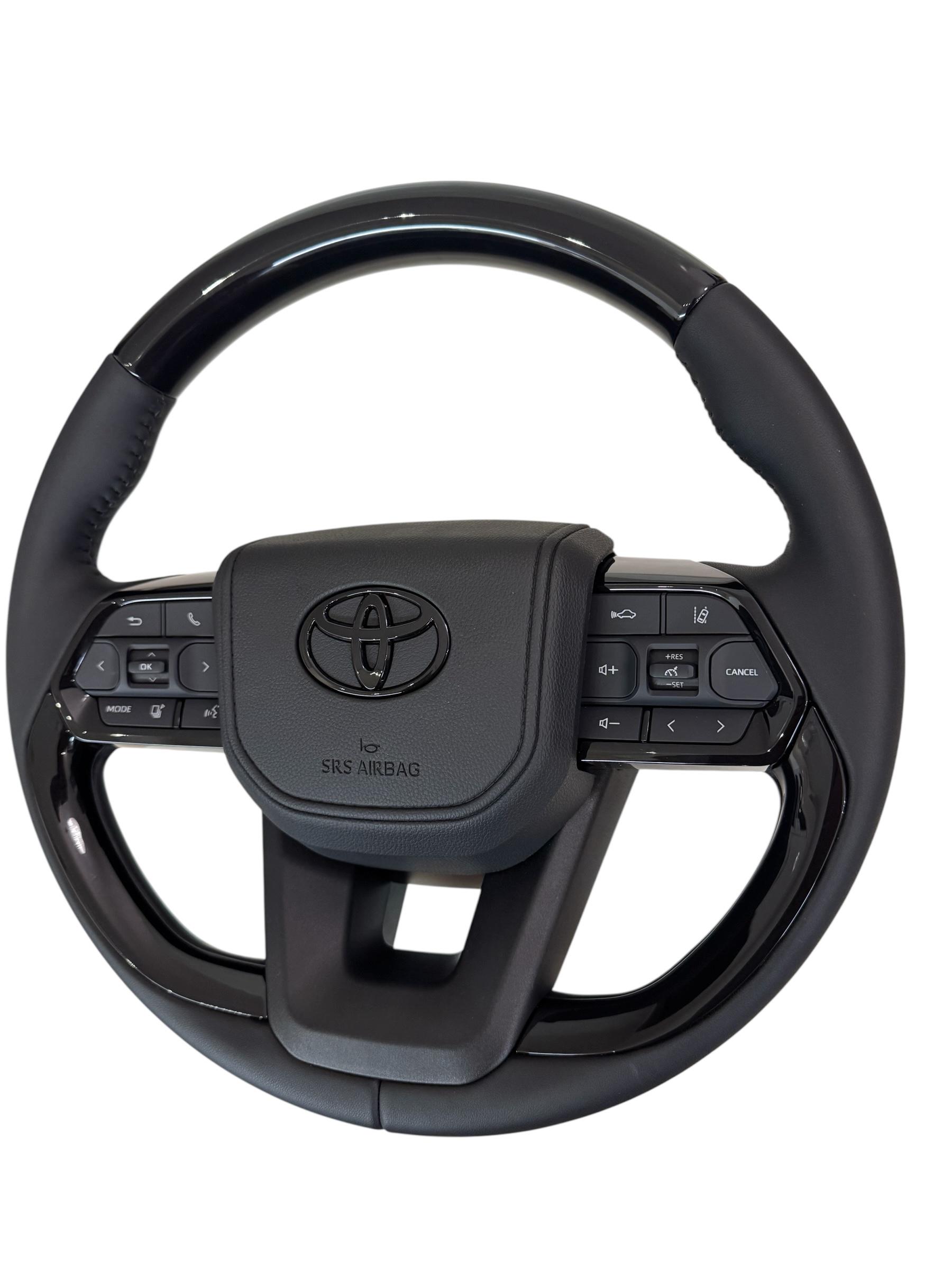 Кермо для Toyota 4Runner в сборі рояльний лак в стилі LC300 логотип чорний глянець (29389394) - фото 5