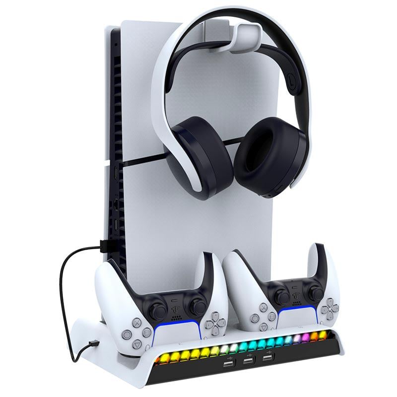 Док-станция iPega PS5 Slim RGB Lights Multi functional charge stand (PG-P5S006) - фото 3