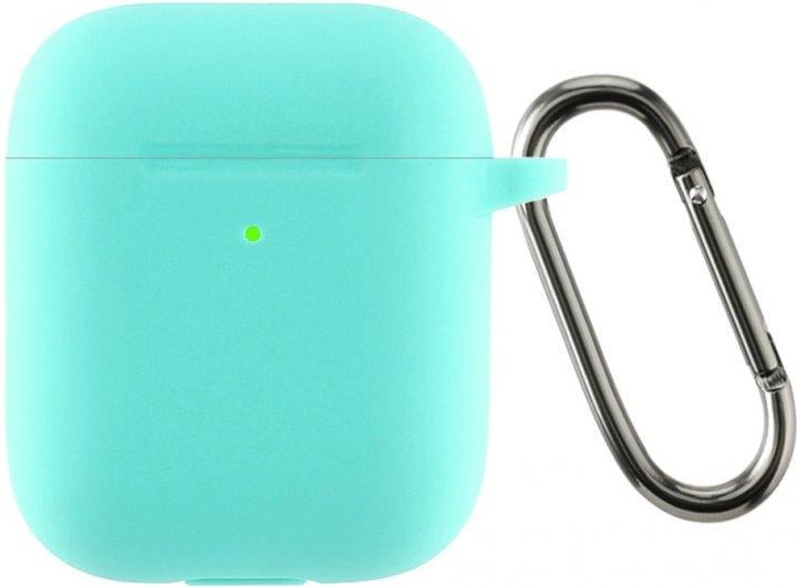 Чехол силиконовый для наушников Apple AirPods 1/2 Ultrathin Silicone Case с карабином Бирюзовый (KG-6745) Чехол силиконовый для наушников Apple AirPods 1/2 Ultrathin Silicone Case с карабином Бирюзовый (KG-6745)