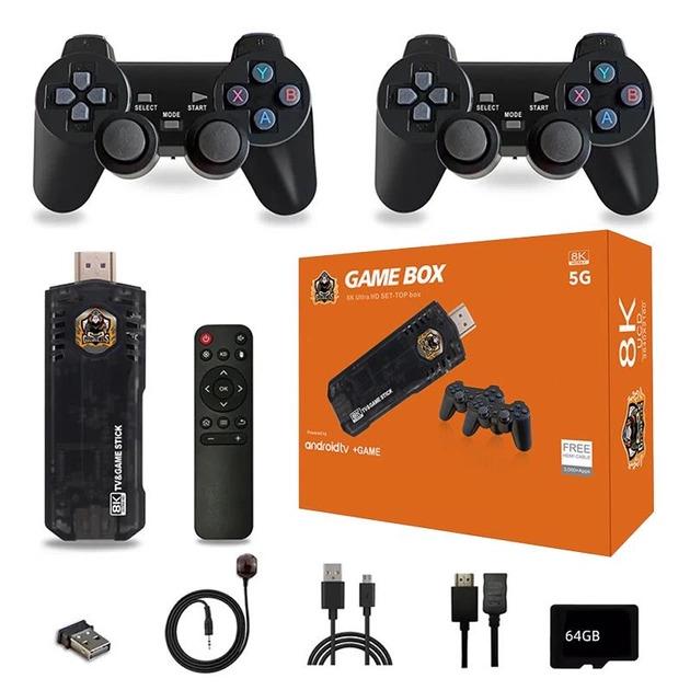 Игровая ТВ приставка Game Box 8K 8X M98 Smart TV Stick 64GB с геймпадами 10000 встроенных игр - фото 5