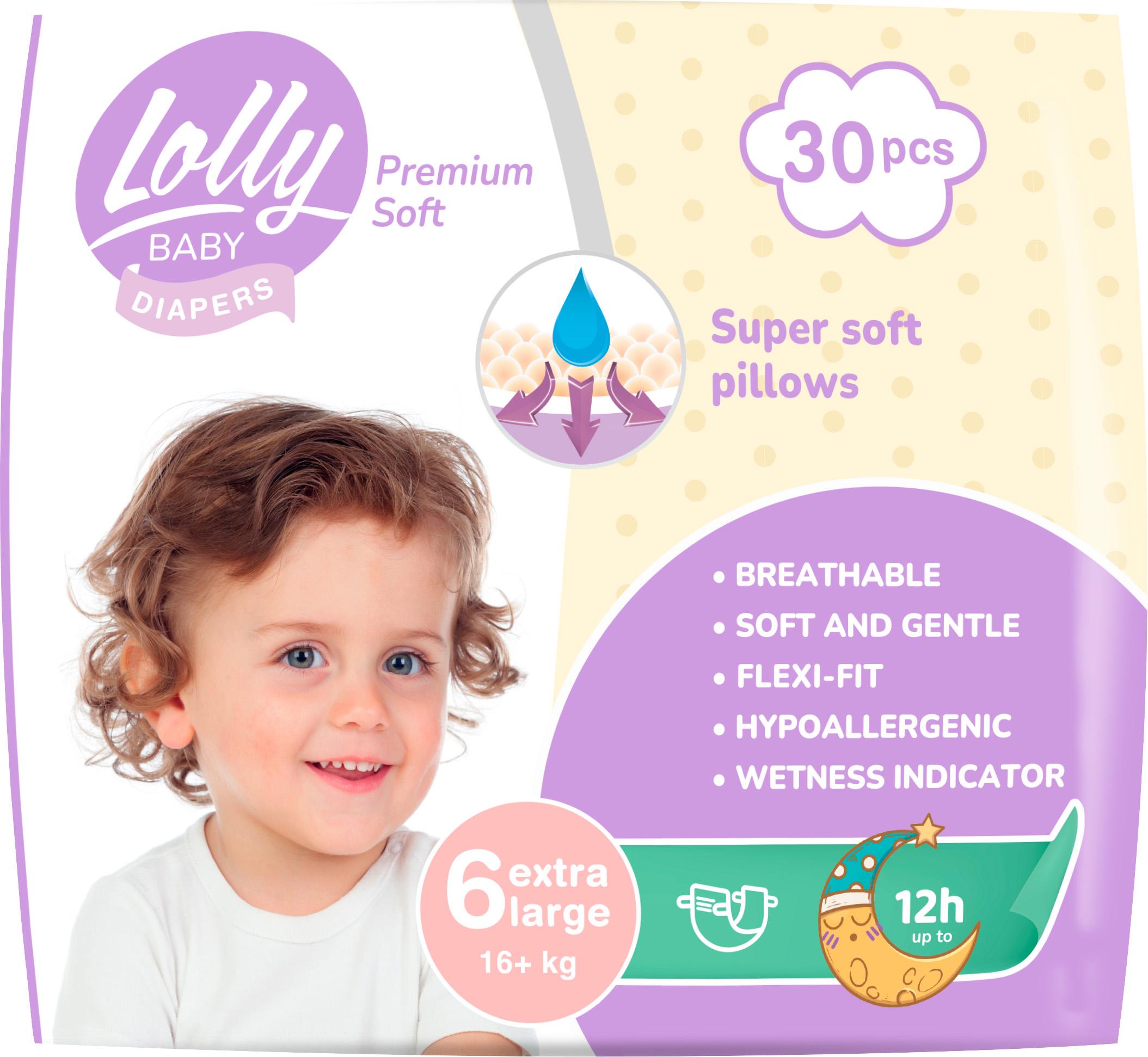 Подгузники детские Lolly Premium Soft 6 16+ кг 30 шт. (14416)