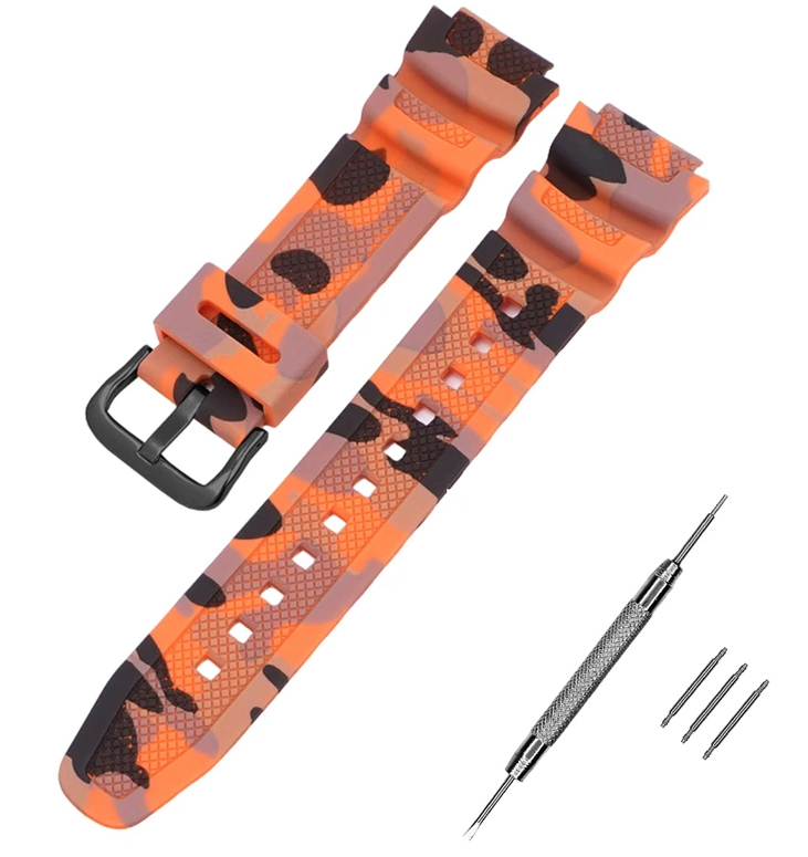 Ремінець для Casio G-Shock AQ-S800/AE-1200 Camo Orange BK (3865) Ремінець для Casio G-Shock AQ-S800/AE-1200 Camo Orange BK (3865)