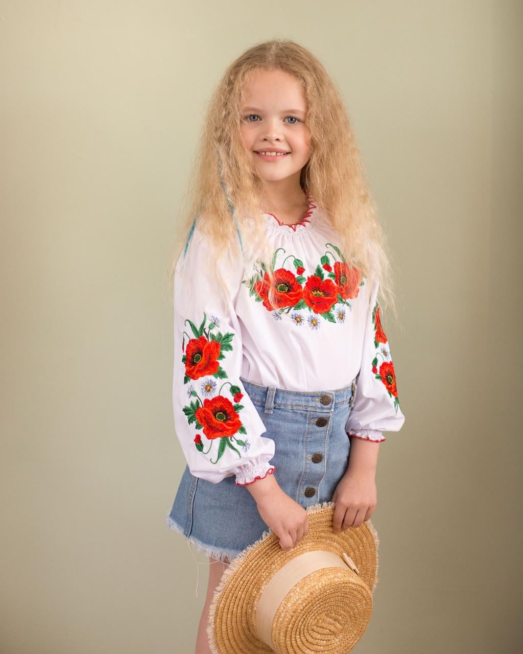 Вишиванка для дівчинки Melanika Макове поле D-13 170-176 см