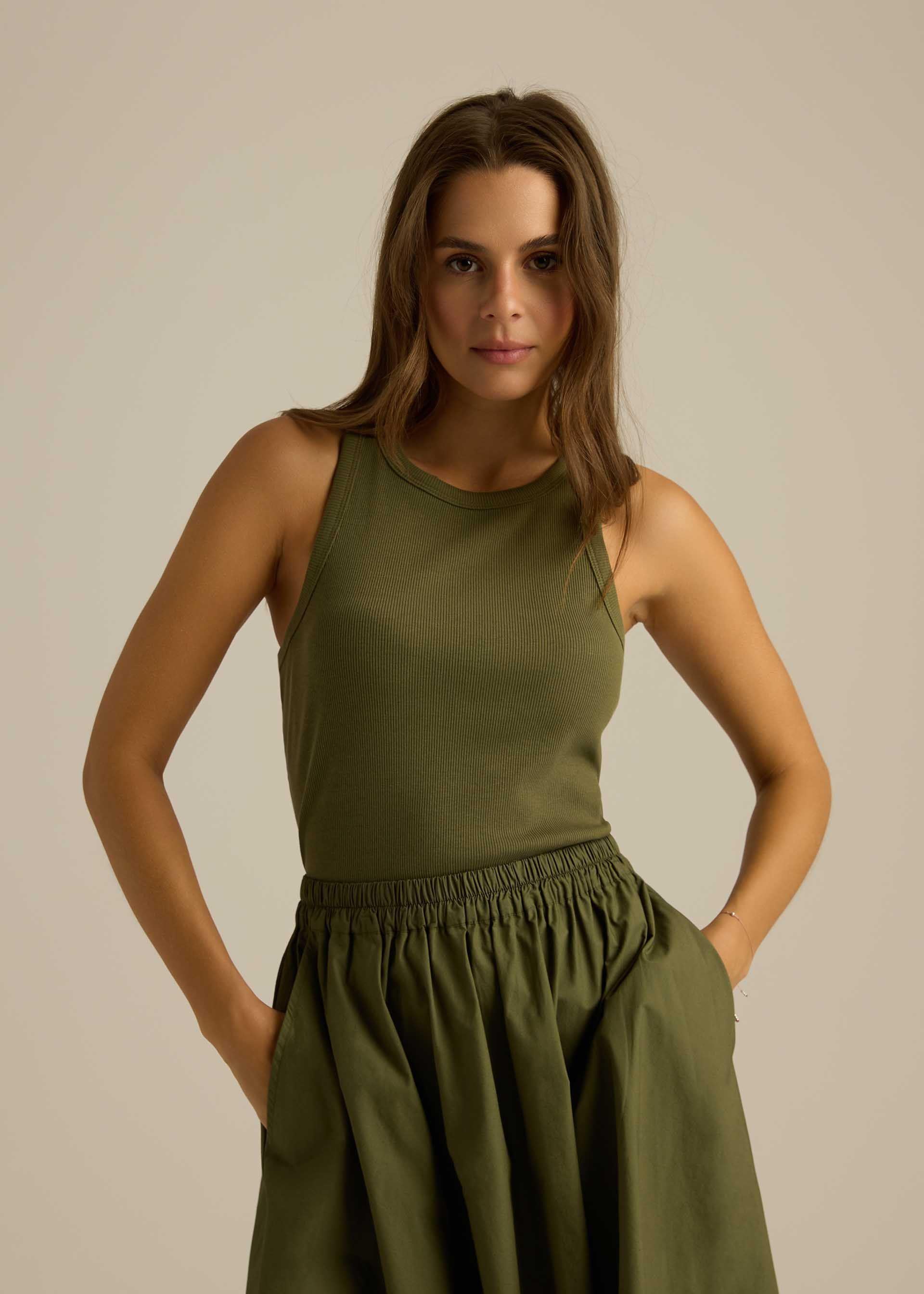 Топ женский в рубчик Diverse HEDIA M Хаки (5905384128393)