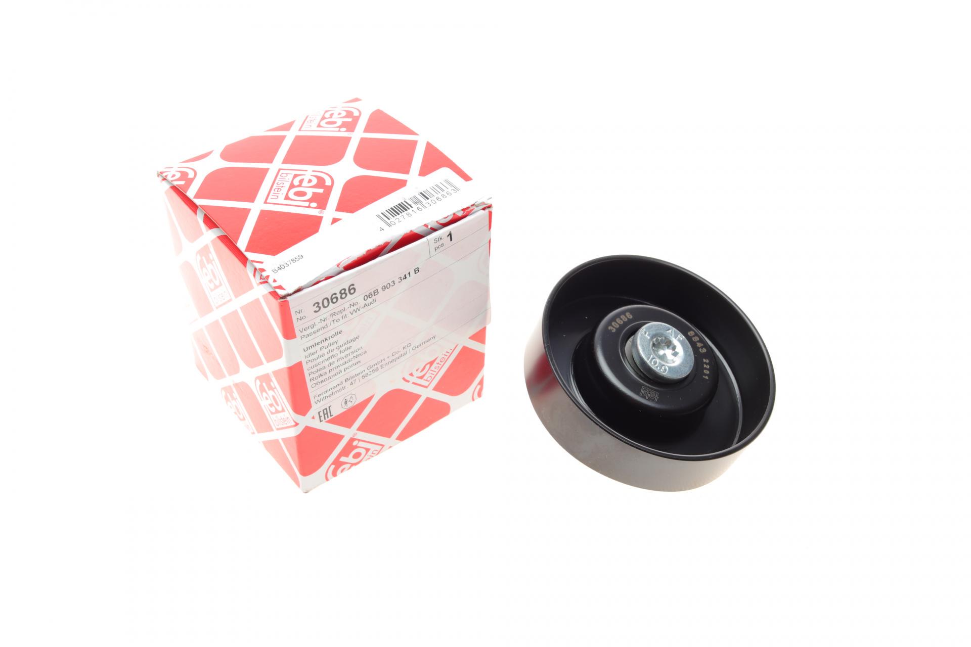 Ролик генератора FEBI BILSTEIN Audi A4/A6 1.6-2.0 00-09 паразитный 90х25 мм (30686 FEBI BILSTEIN)