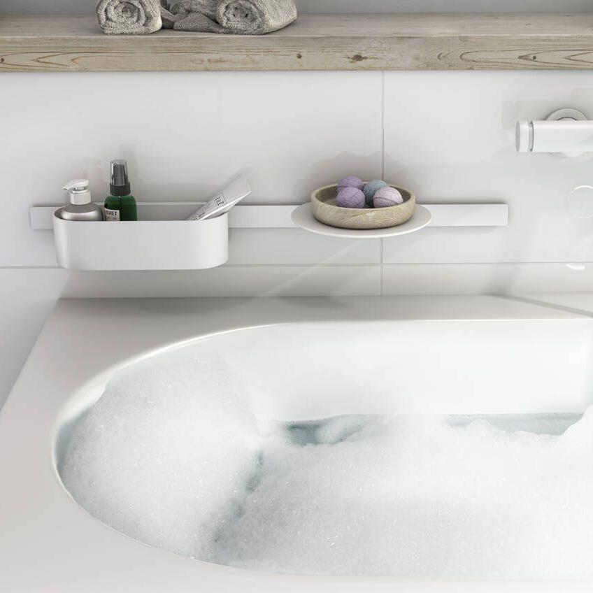 Комплект аксессуаров Hansgrohe WallStoris 2в1 Matt White (27966700) - фото 2