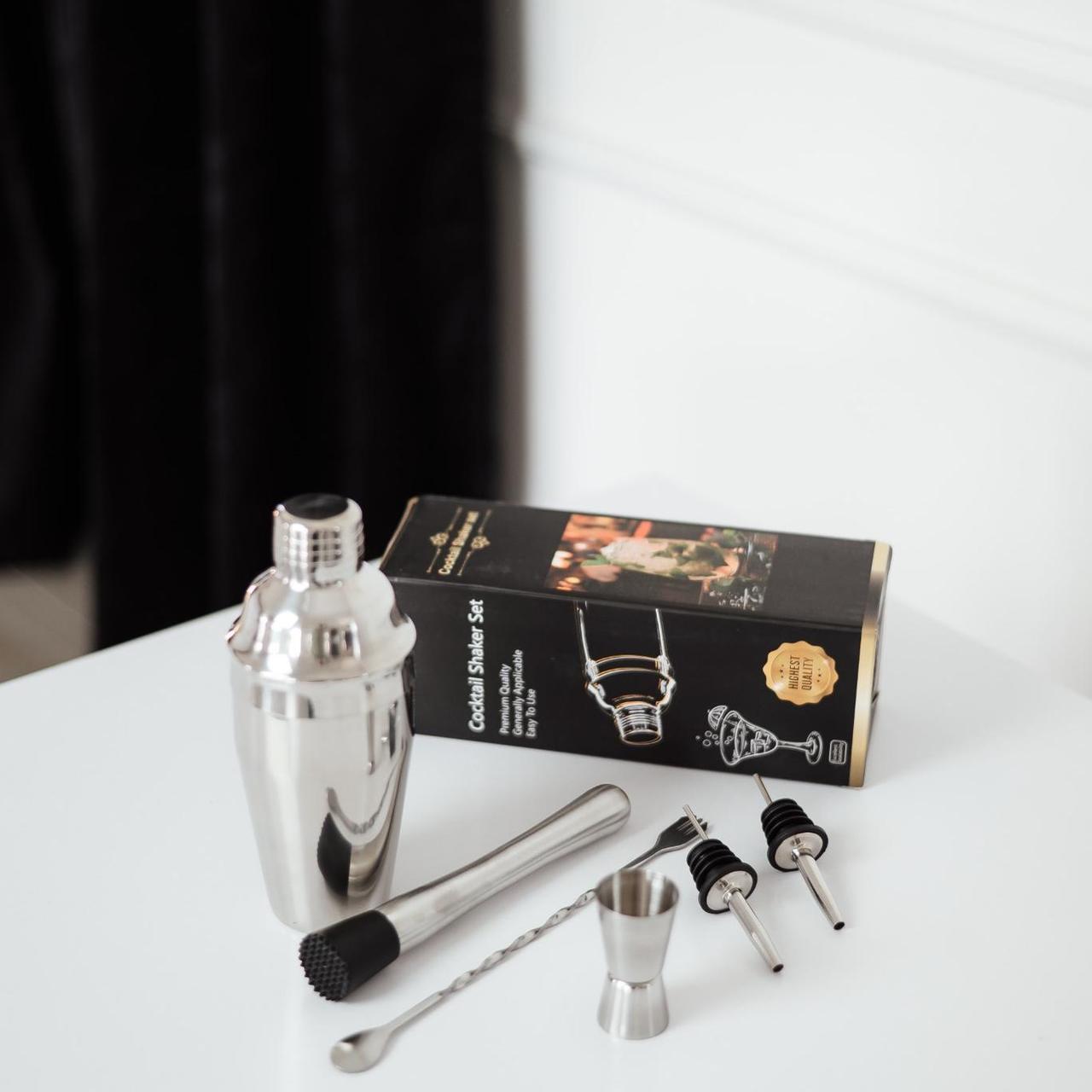 Набор барных аксессуаров 6в1 с шейкером 550 мл (2700527308)