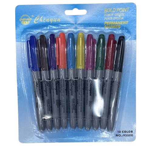 Маркер перманентный Stenson WW01805 10 цветов (14070123)