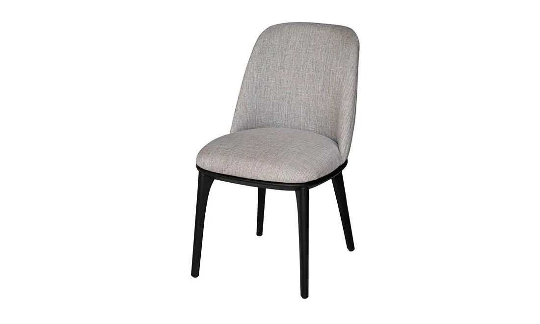 Стілець Осло масив дерева тканина 450x500x850 мм Сірий/Чорний