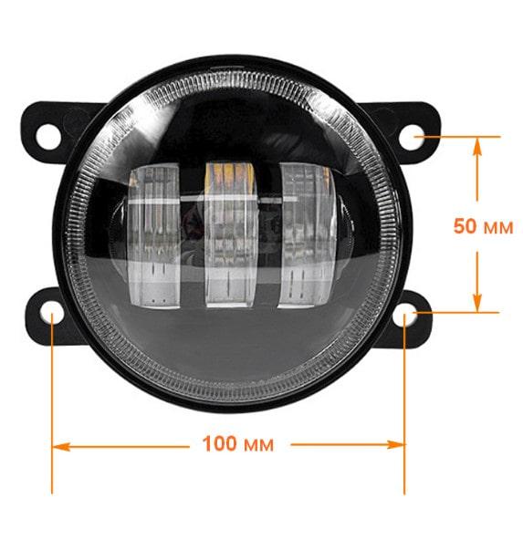 Фара светодиодная CYCLONE FOG-01 45W 3,5" 5000K - фото 3