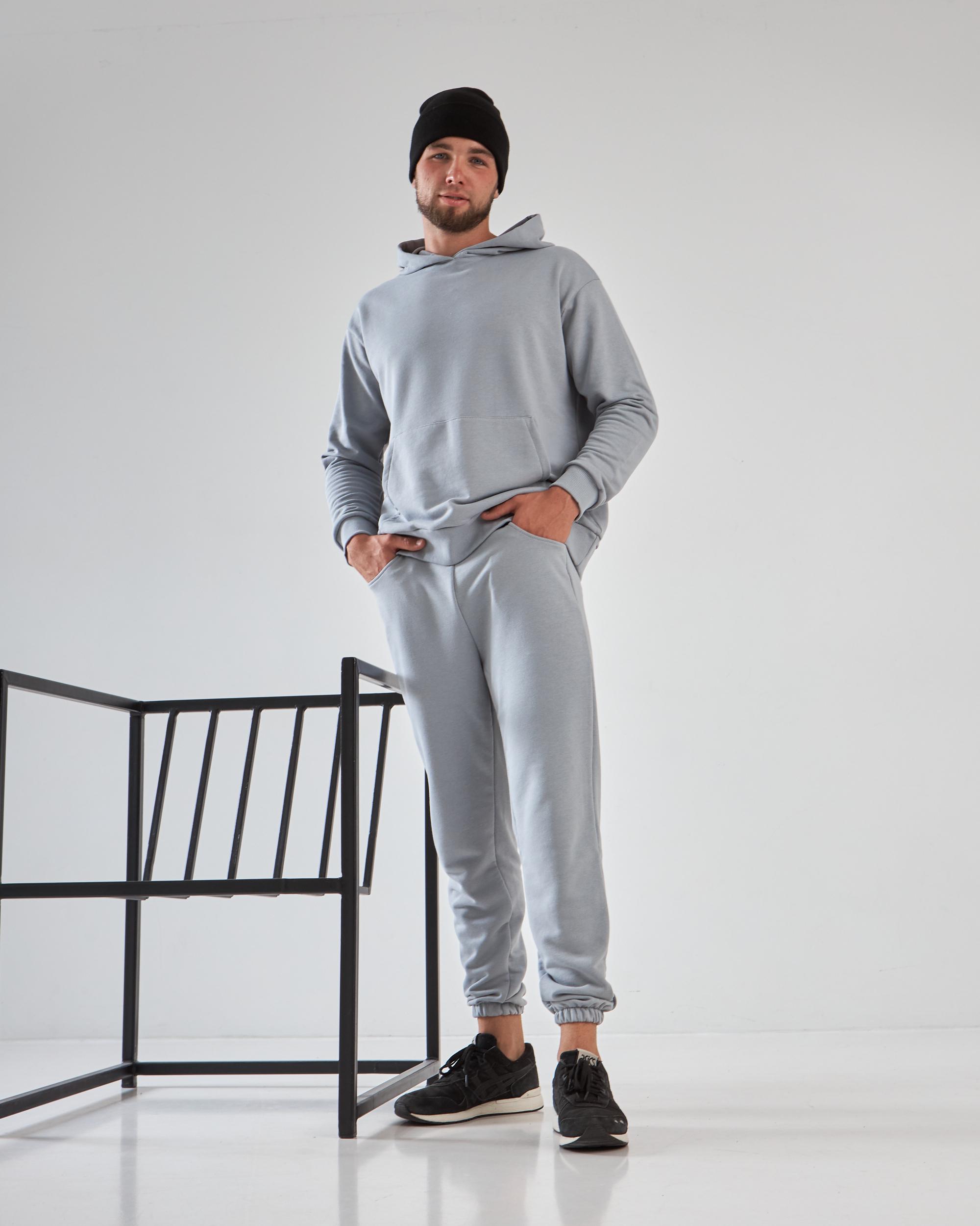 Костюм спортивный демосезонный р. 46 Светло-серый (13889096) - фото 3