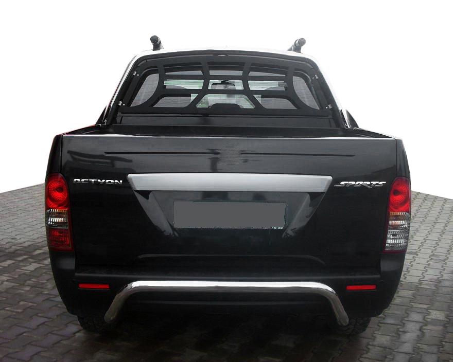 Задняя защита AK006 CAN для SsangYong Action 2006- гг. нержавеющая сталь Хром