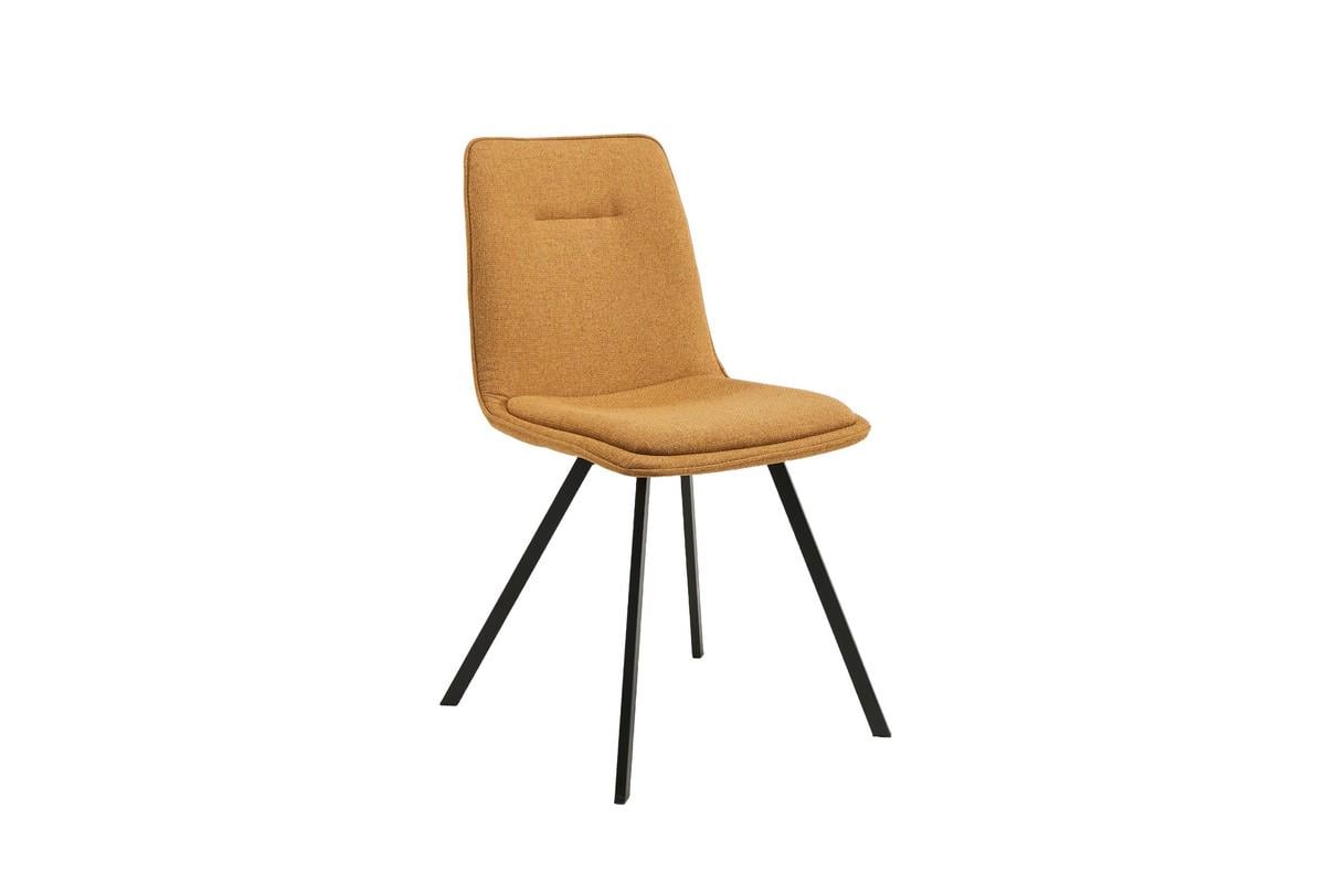 Стул обеденный Vetro ткань/металл в87 д46 ш55.5 вп49.5 Горчичный/Черный (M-71)
