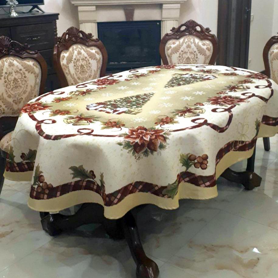 Скатерть Sagol новогодняя 160x260 ovale ST-135 (CN11117)