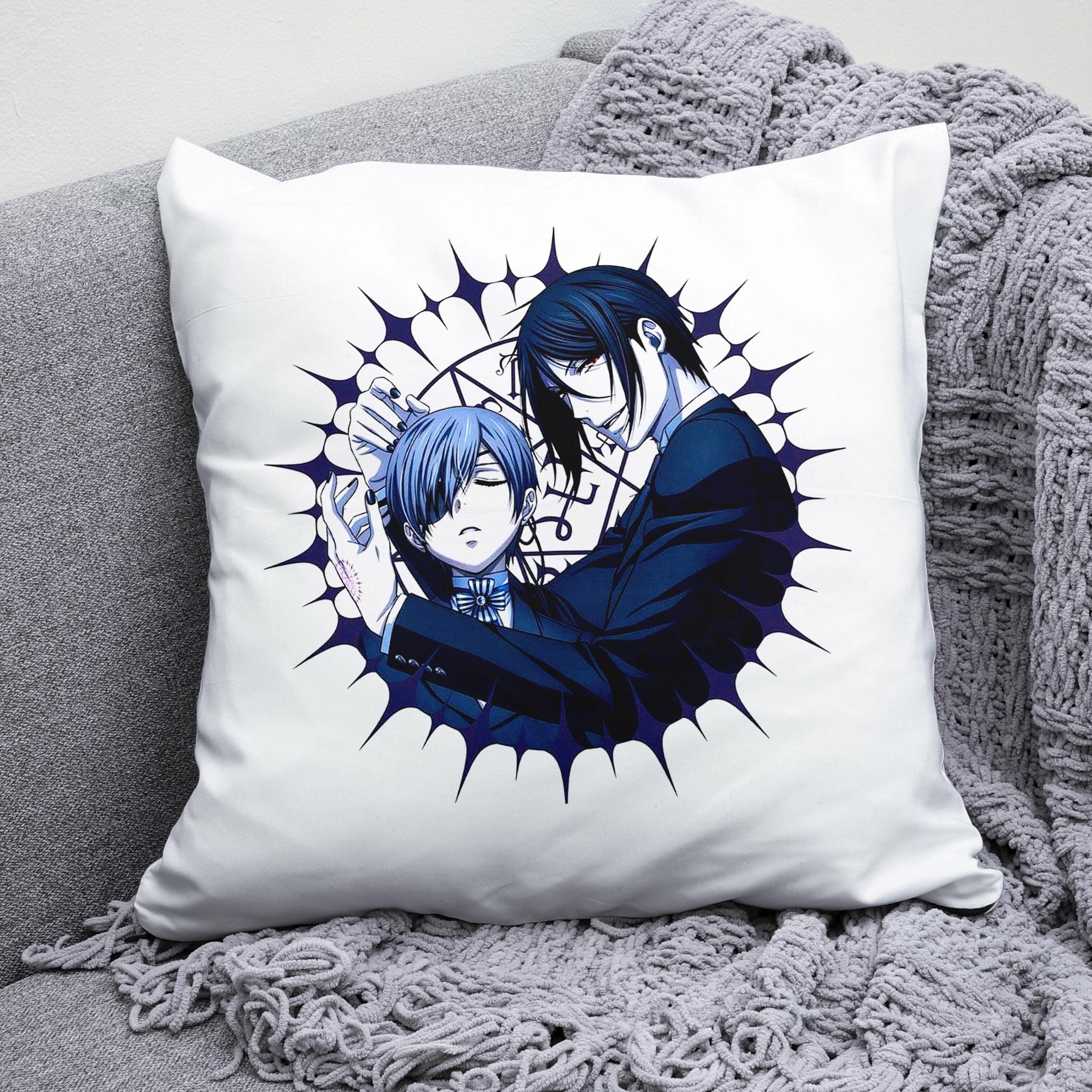 Плюшева подушка квадрат з принтом аніме Black Butler "2