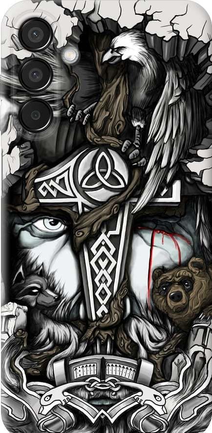 Чехол на Samsung Galaxy M15 Тату Викинг (4098u-3684-42517)