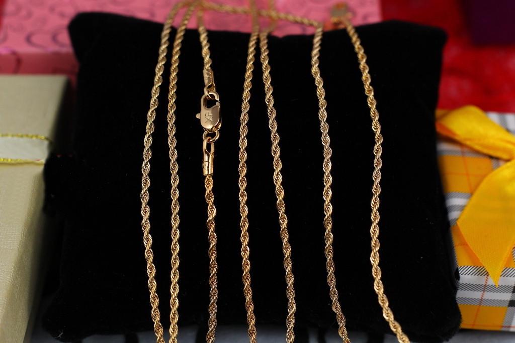 Цепь Xuping Jewelry Канатик 45 см 1 мм Золотистый (1228737882)