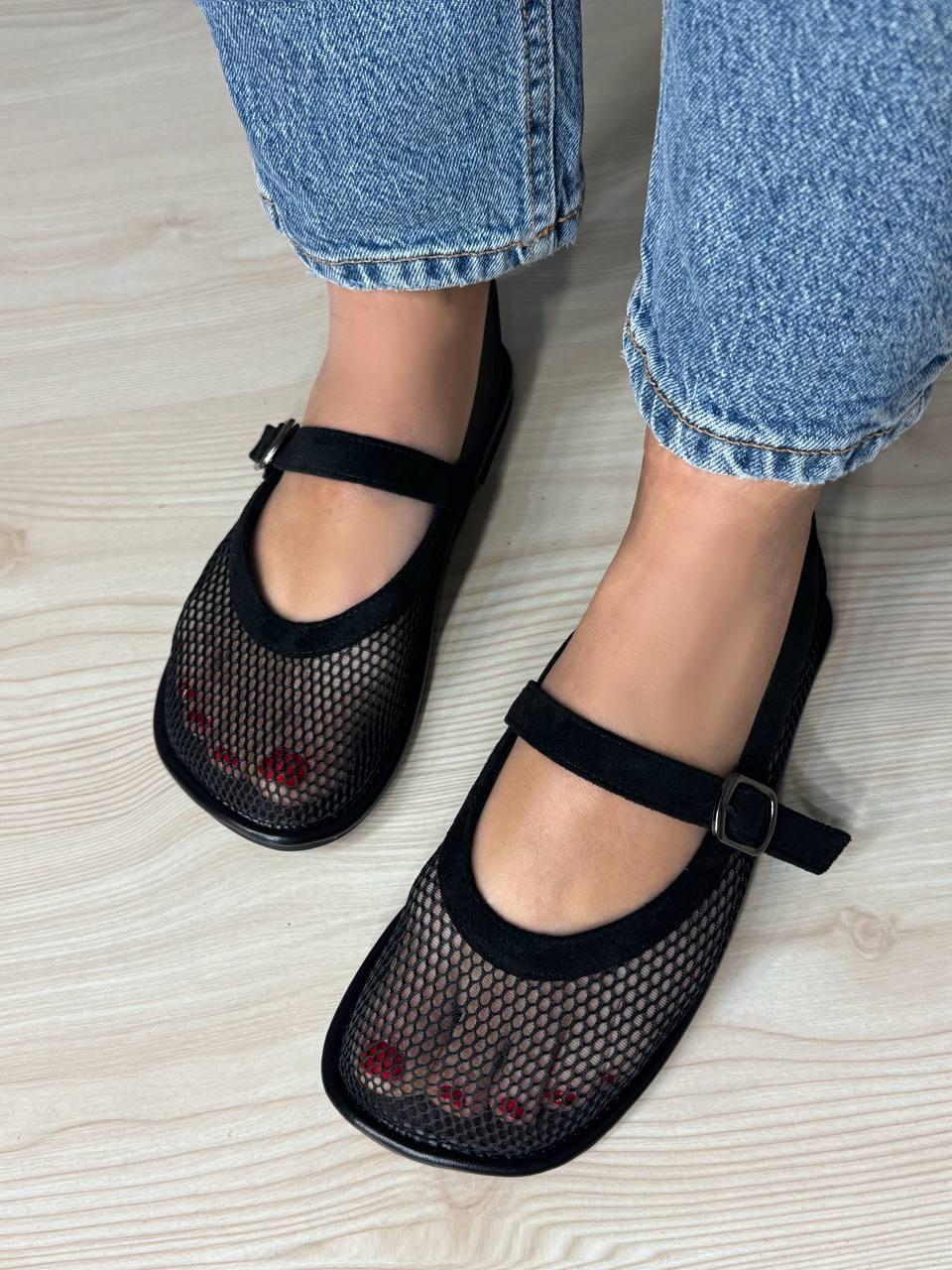 Балетки жіночі Meideli 5231-7 Mary Jane сітка з ремінцем р. 36 Чорний (6711) Балетки жіночі Meideli 5231-7 Mary Jane сітка з ремінцем р. 36 Чорний (6711)