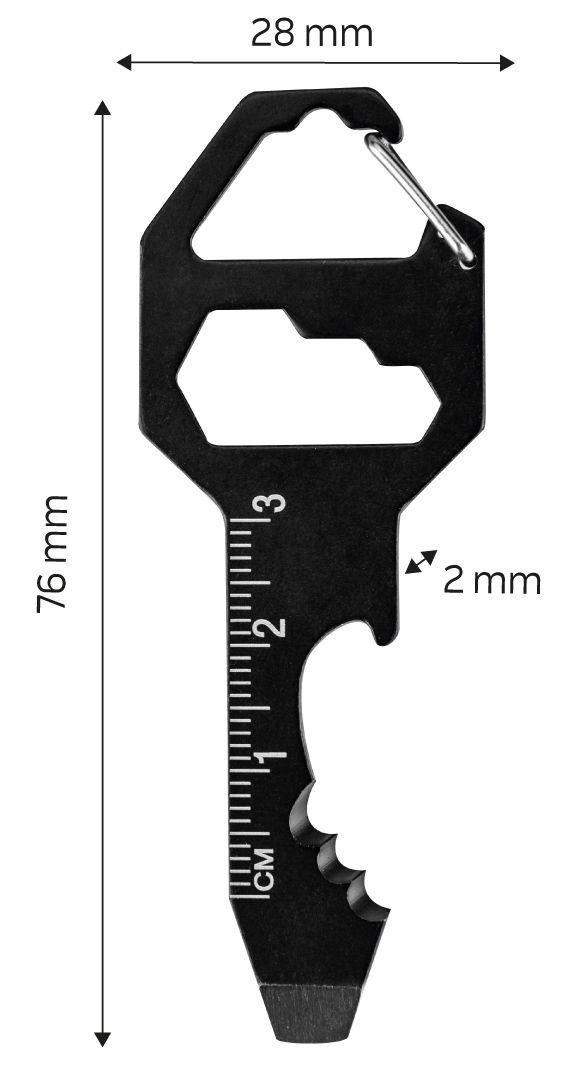 Брелок для ключів NEO tools 76х28 мм Чорний (GD09) - фото 4