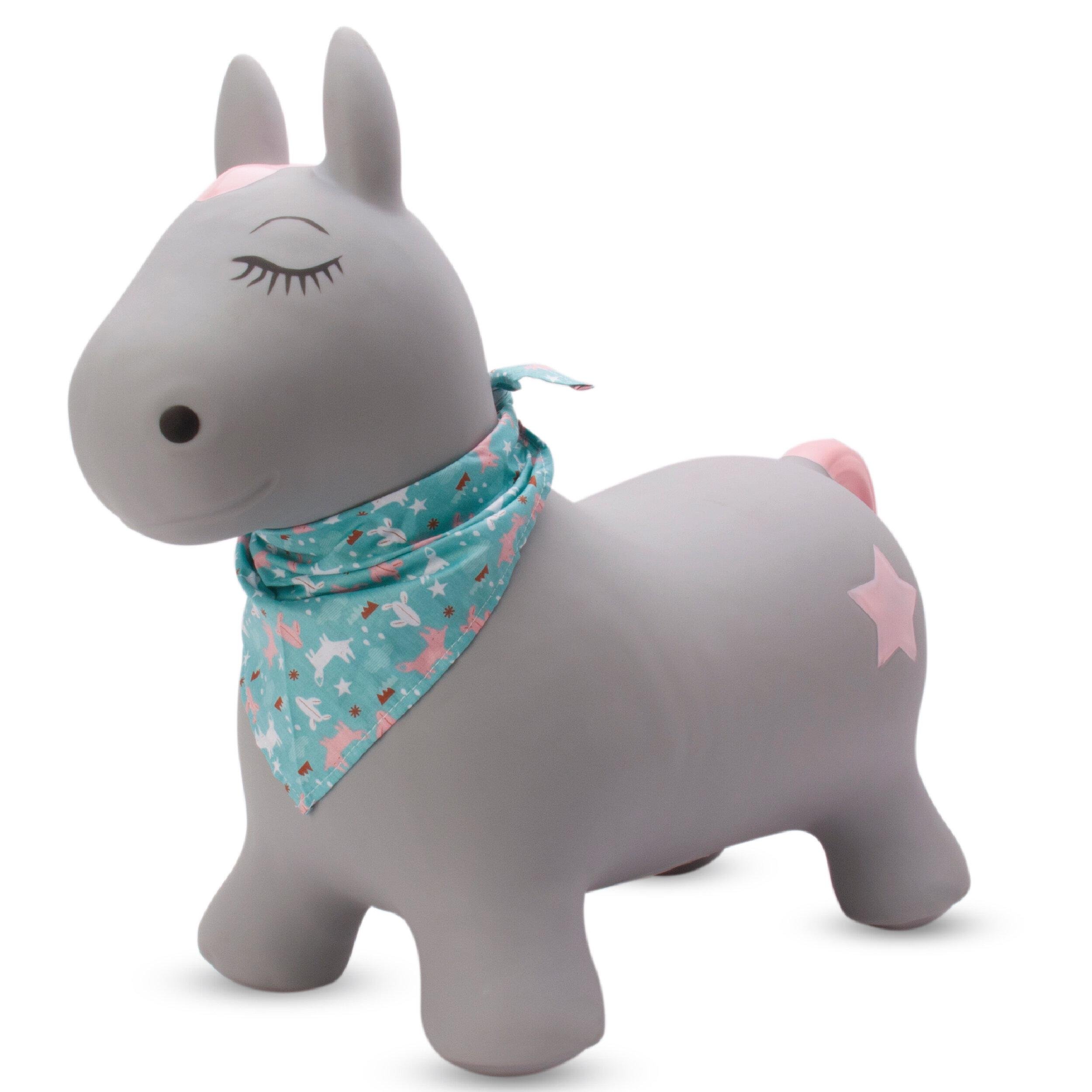 Прыгун-джемпер детский Пони надувной резиновый с насосом Серый (11561106)